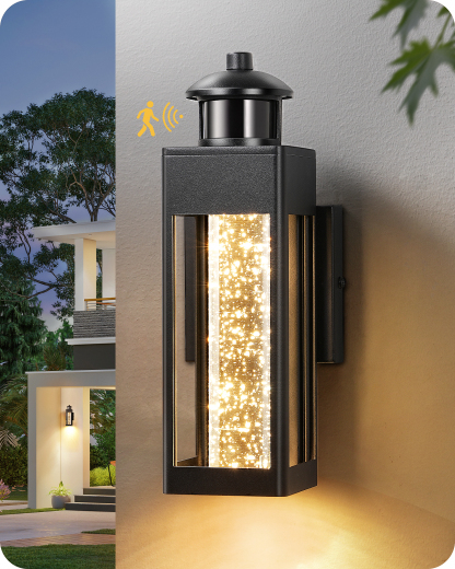EDISHINE Motion Sensor Outdoor Wall Lights-HOWL21A1
