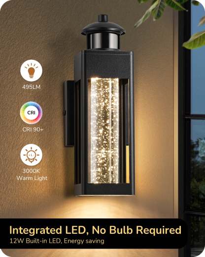 EDISHINE Dusk to Dawn Motion Sensor Outdoor Wall Light-HOWL21A