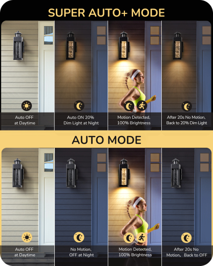 EDISHINE Motion Sensor Outdoor Wall Lights-HOWL21A1