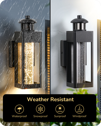 EDISHINE Motion Sensor Outdoor Wall Lights-HOWL21A1