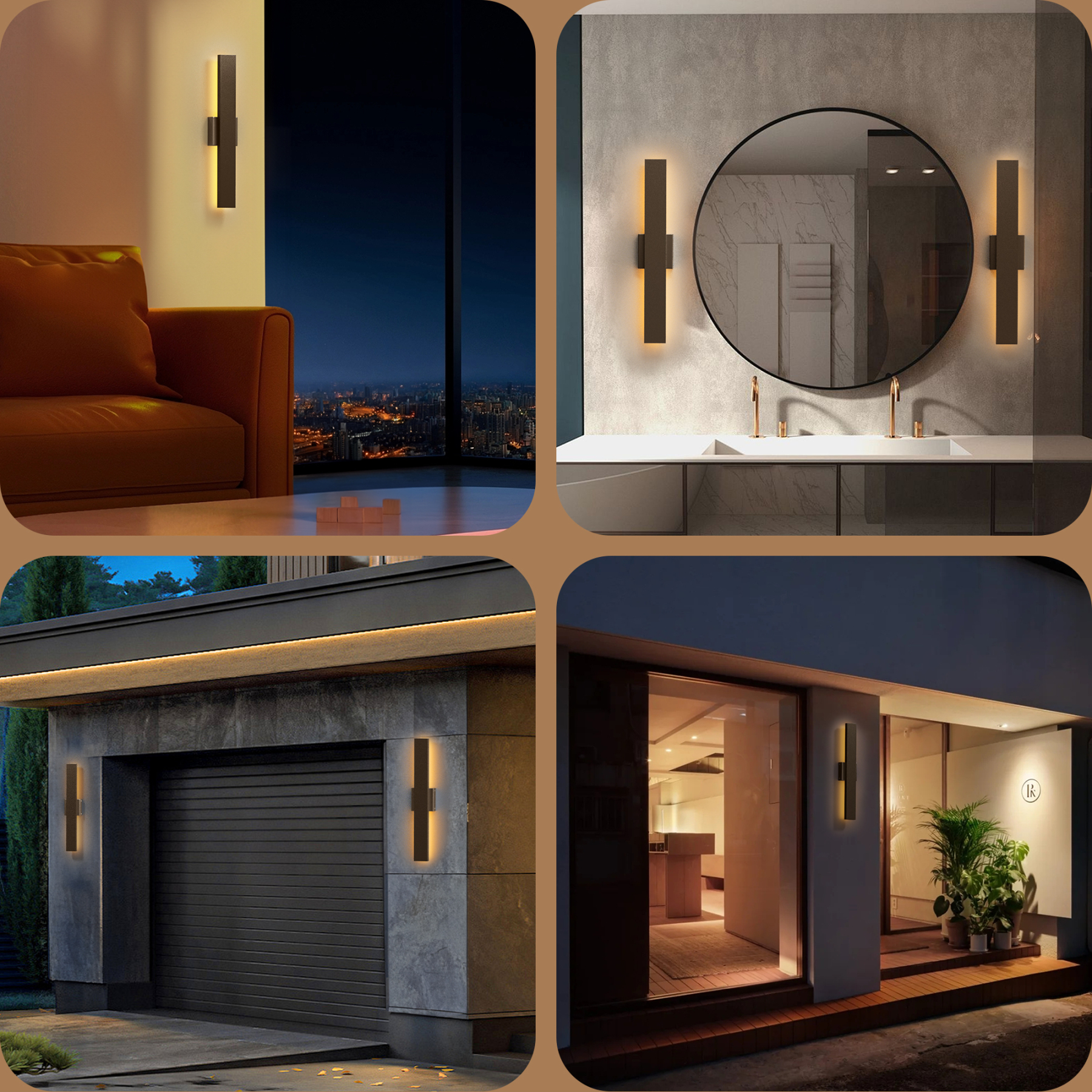 EDISHINE Outdoor Dimmable LED Wall Light-HOWL22C