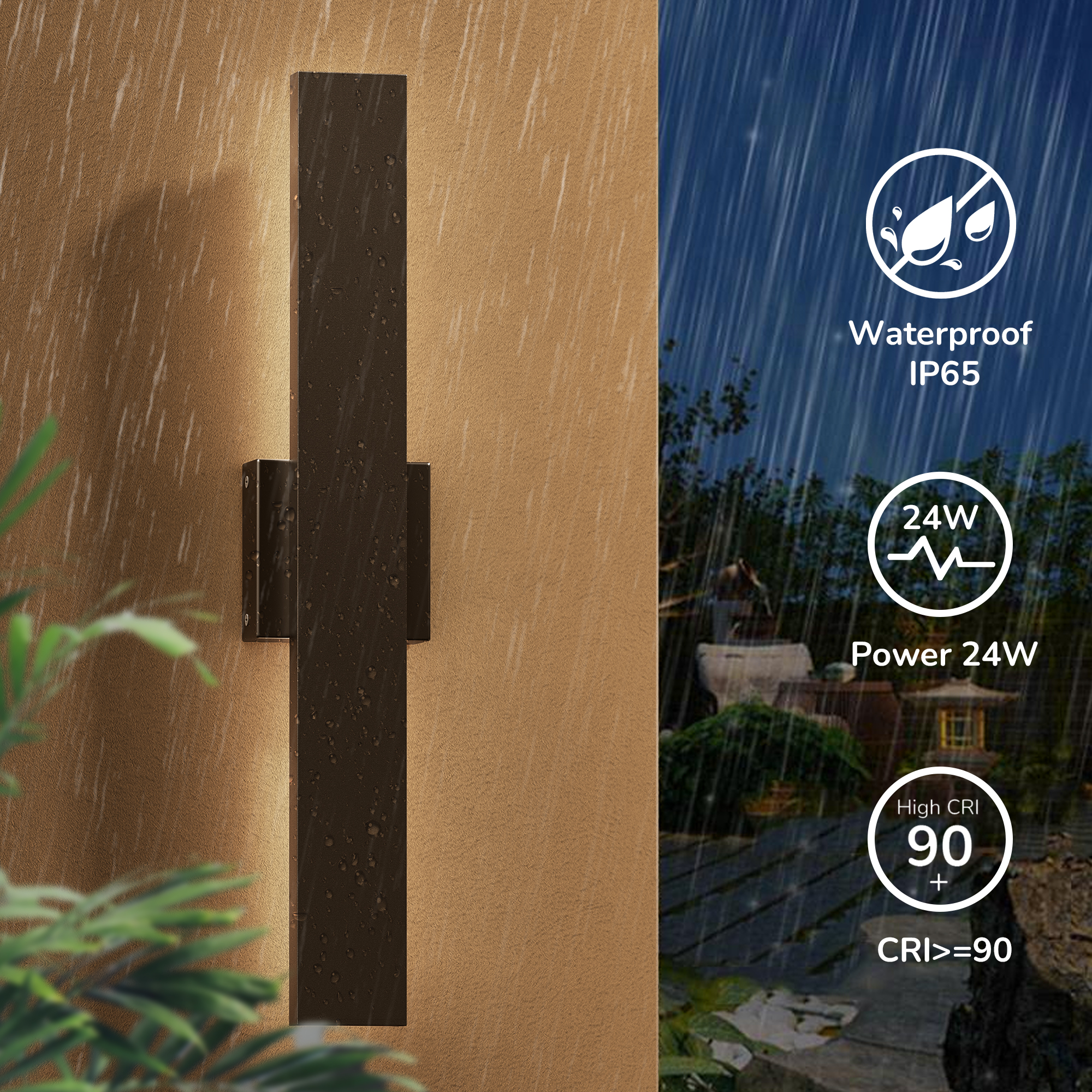 EDISHINE Outdoor Dimmable LED Wall Light-HOWL22C
