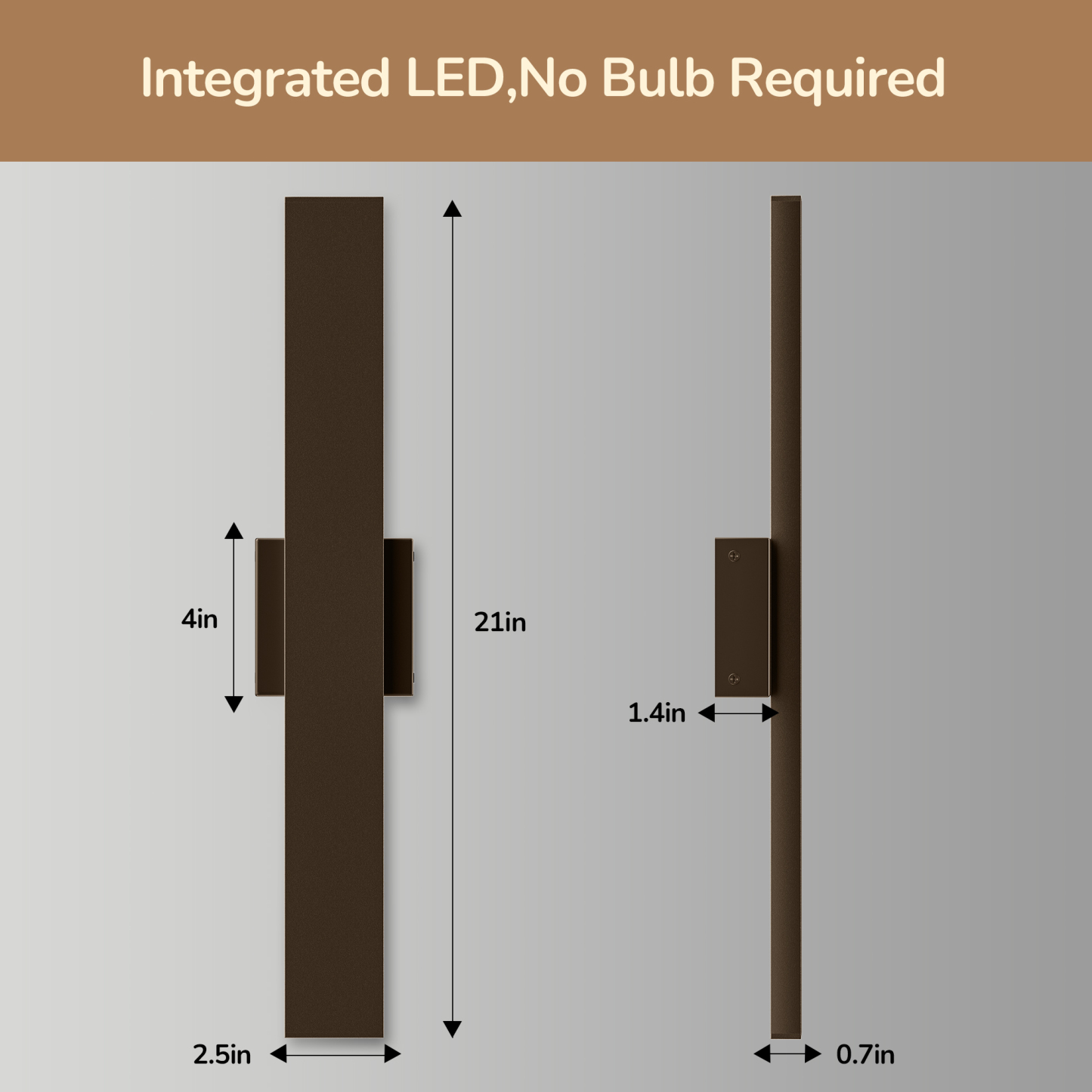 EDISHINE Outdoor Dimmable LED Wall Light-HOWL22C
