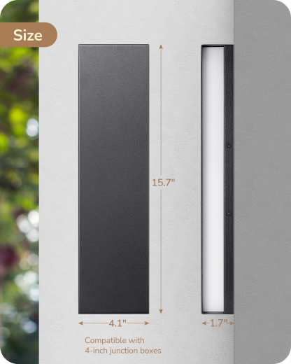 EDISHINE 2 Pack Dimmable Modern LED Outdoor Wall Lights-HOWL22H