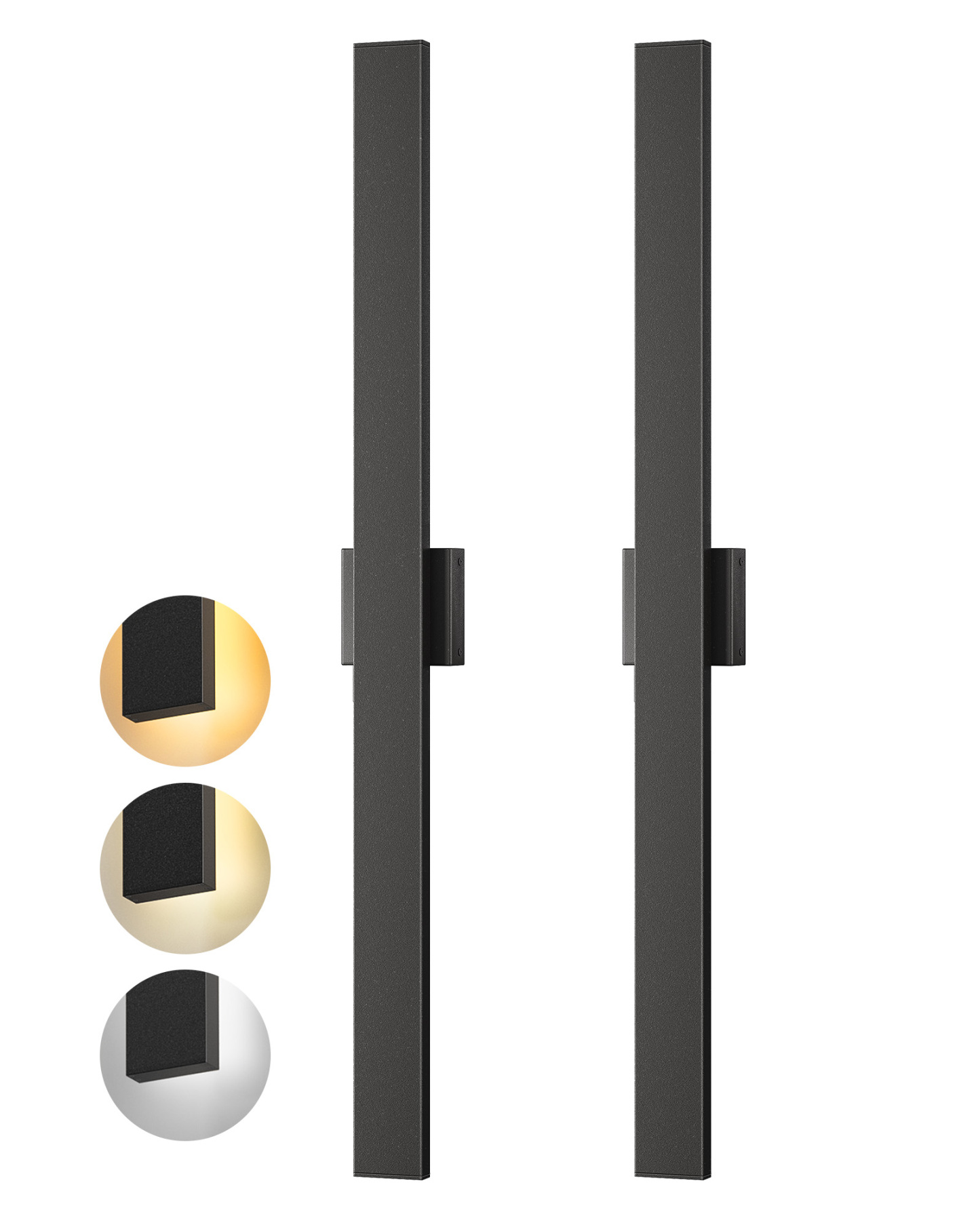 EDISHINE 2 Pack 39.3" Modern Outdoor Wall Lights Dimmable-HOWL22J