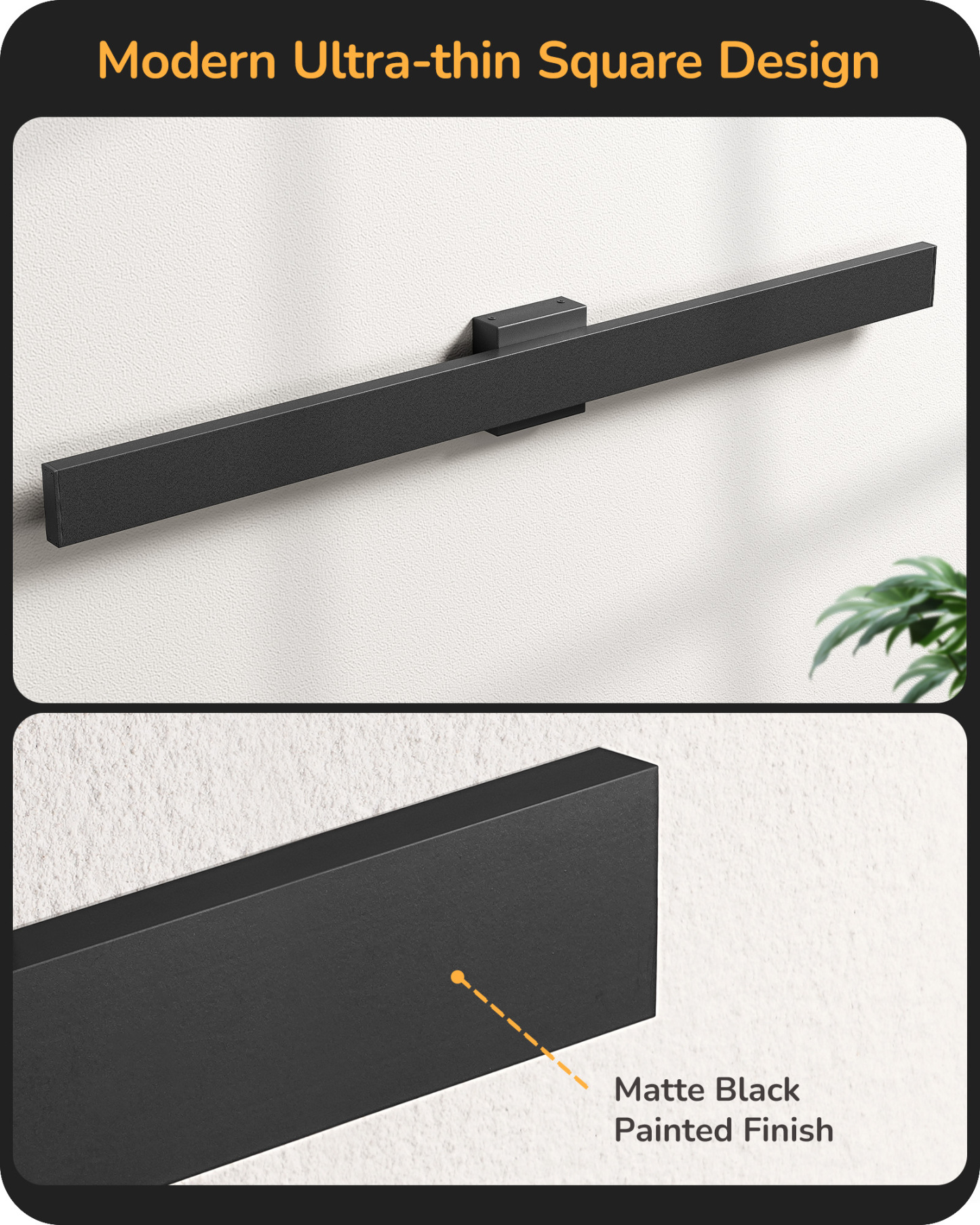 EDISHINE 2 Pack 39.3" Modern Outdoor Wall Lights Dimmable-HOWL22J