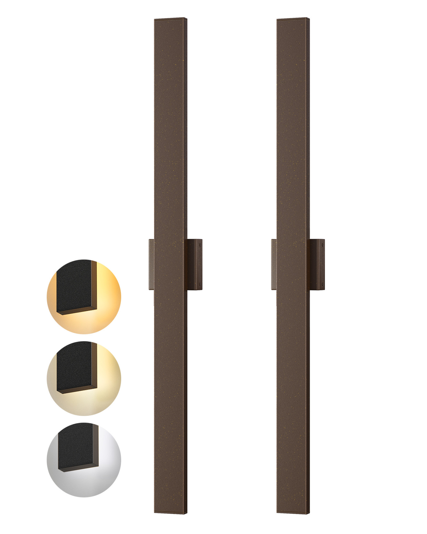 EDISHINE 2 Pack 39.3" Modern Outdoor Wall Lights Dimmable, Oil Rubbed Bronze-HOWL22K