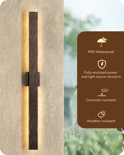 EDISHINE 2 Pack 39.3" Modern Outdoor Wall Lights Dimmable, Oil Rubbed Bronze-HOWL22K