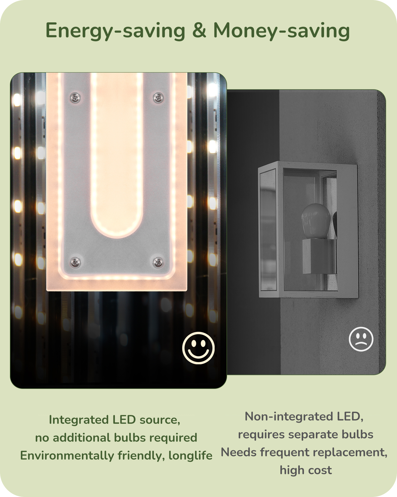 EDISHINE 2 Pack 23.6" Long Modern Outdoor Wall Lights-HOWL22L
