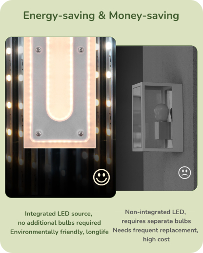EDISHINE 2 Pack 23.6" Long Modern Outdoor Wall Lights-HOWL22L
