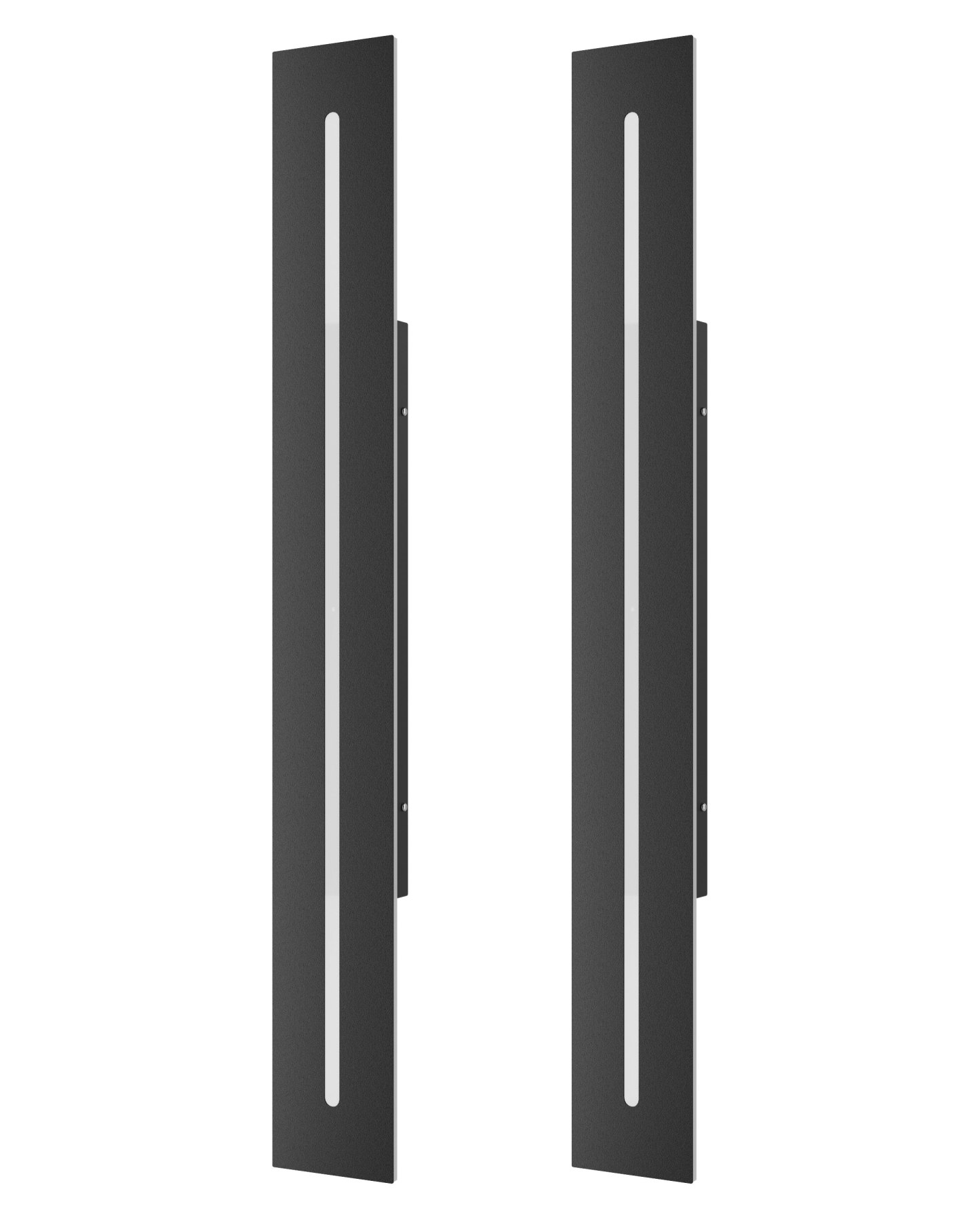 EDISHINE 2 Pack 39.3" Modern Outdoor Wall Sconce, Black-HOWL22M