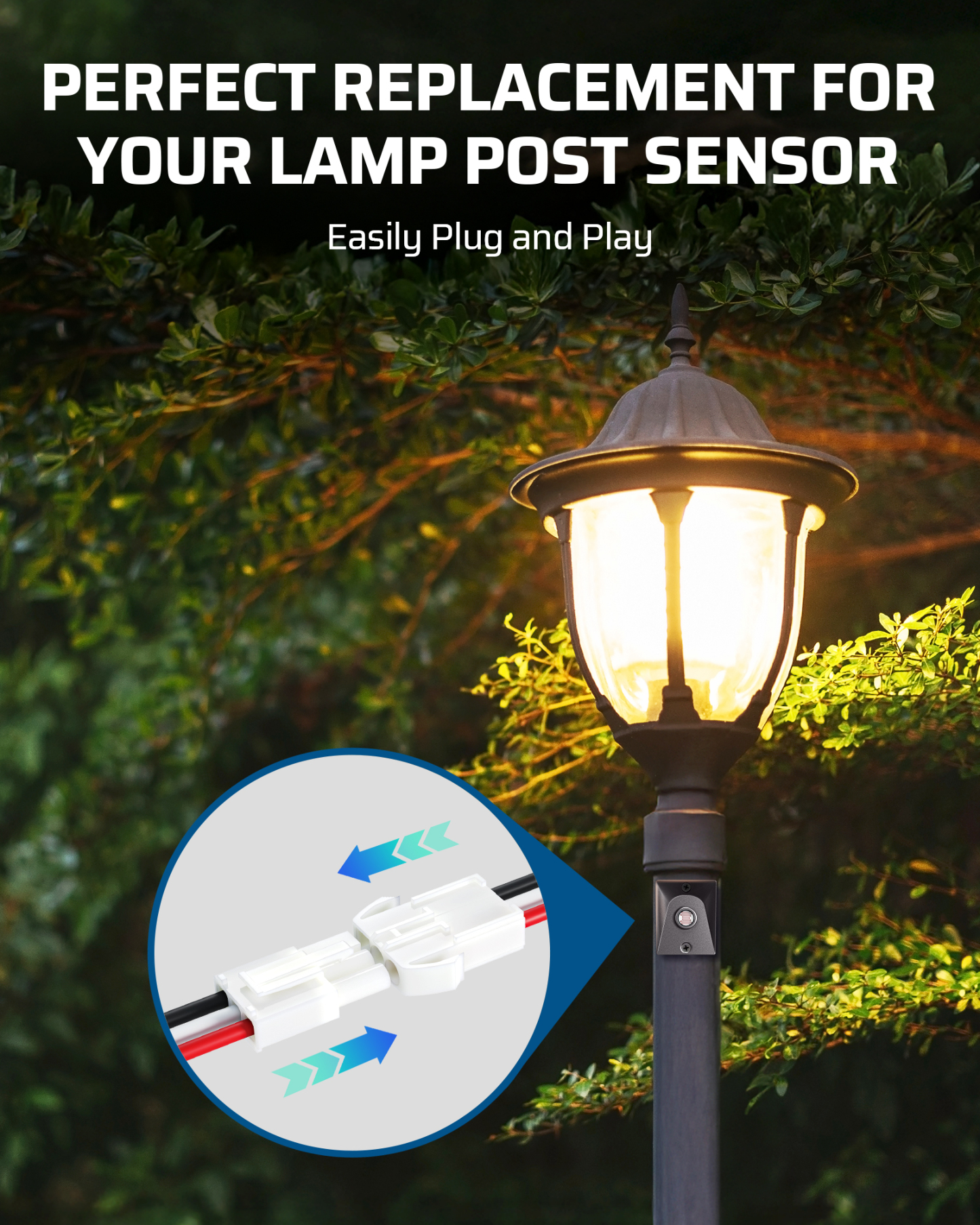 EDISHINE Photoelectric Switch for Outdoor Pole Light-HPPS02A