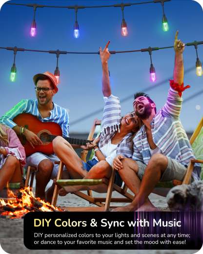 EDISHINE 48ft Smart Dimmable String Lights-HSLW01B1-B2B