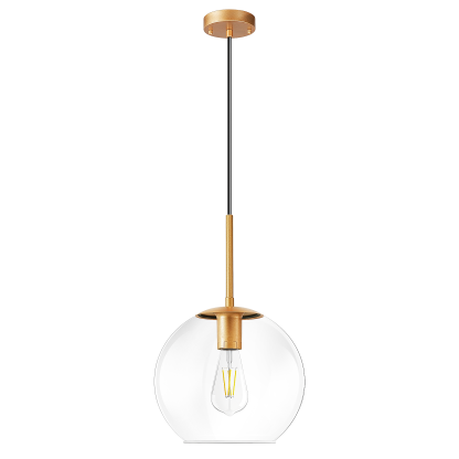 EDISHINE 1- Single Pendant Light With Green Shade-HWPL01D