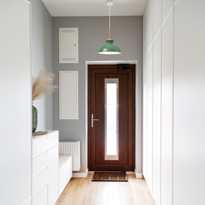 EDISHINE 1- Single Pendant Light With Green Shade-HWPL03B