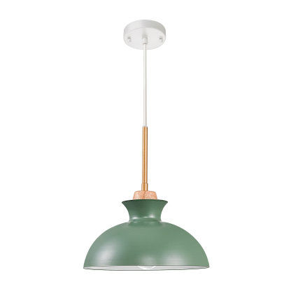 EDISHINE 1- Single Pendant Light With Green Shade-HWPL03B