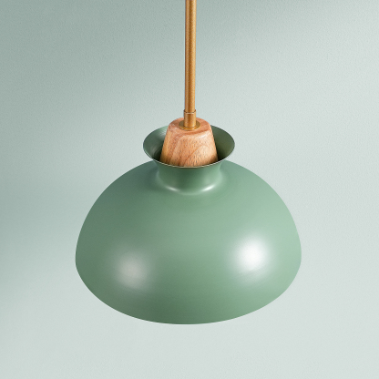 EDISHINE 1- Single Pendant Light With Green Shade-HWPL03B