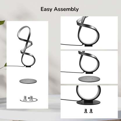 EDISHINE LED Table Lamp,Touch Control,3 Color Temperature,Stepless Dimming,Max 475LM-HWTL02X