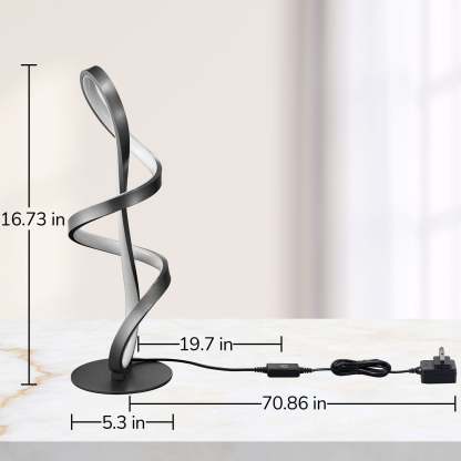 EDISHINE LED Table Lamp,Touch Control,3 Color Temperature,Stepless Dimming,Max 475LM-HWTL02X