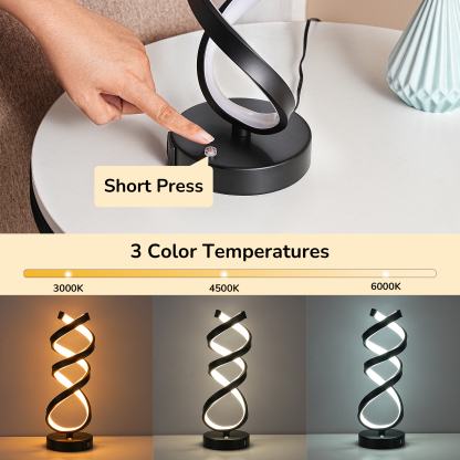 EDISHINE Novelty Touch Control Led Table Lamp With Usb Ports-HWTL02Y