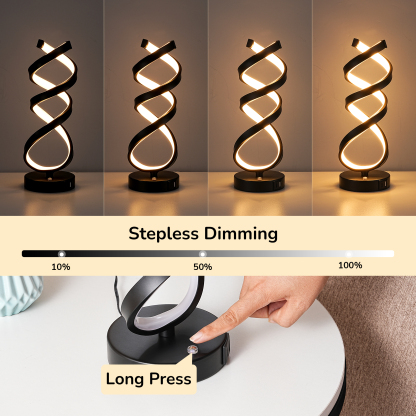 EDISHINE Novelty Touch Control Led Table Lamp With Usb Ports-HWTL02Y