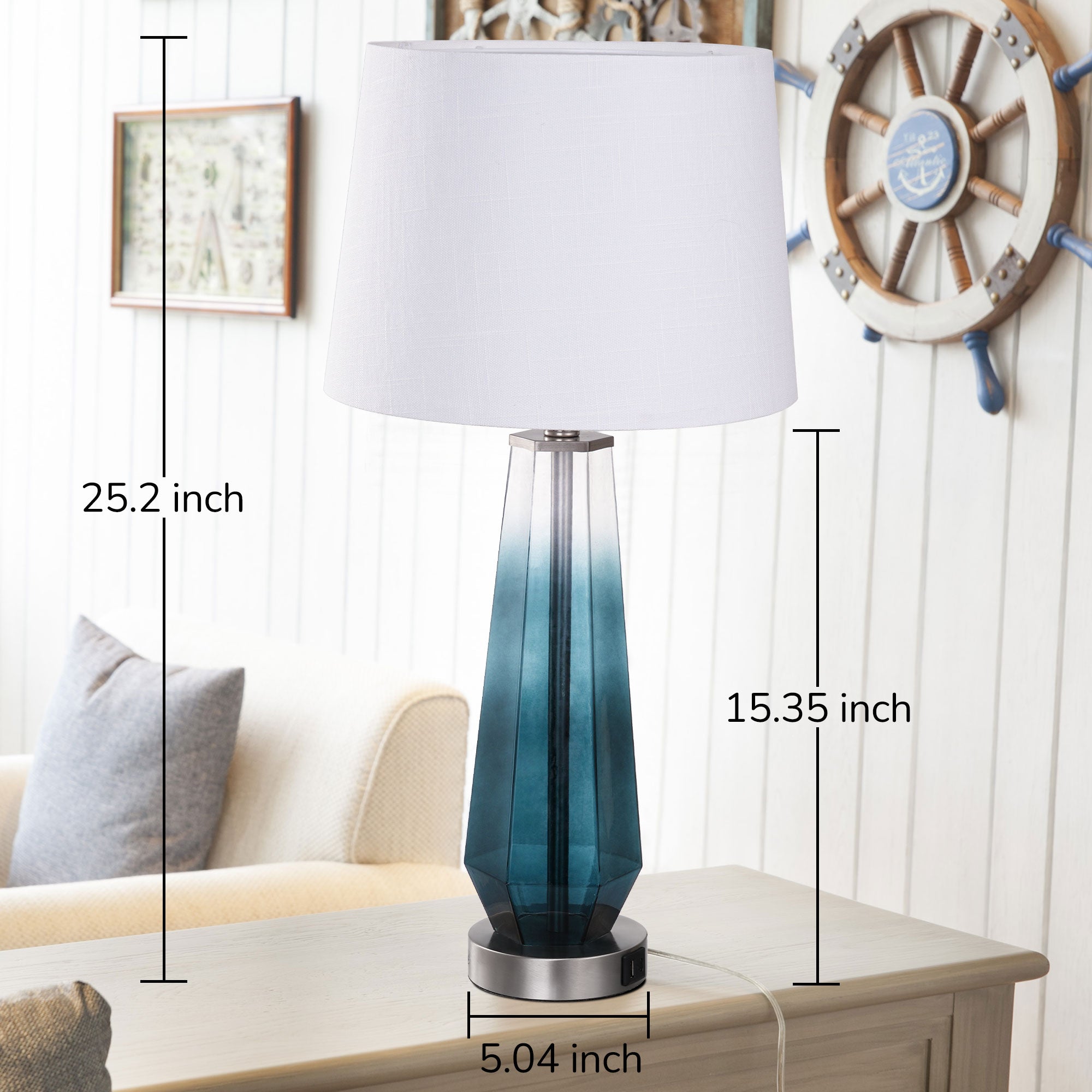 EDISHINE Metal USB Table Lamp,Set of 2-HWTL07B