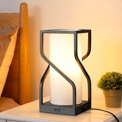 EDISHINE Metal USB Table Lamp, White-HWTL12A