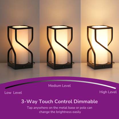 EDISHINE Metal USB Table Lamp, White-HWTL12A