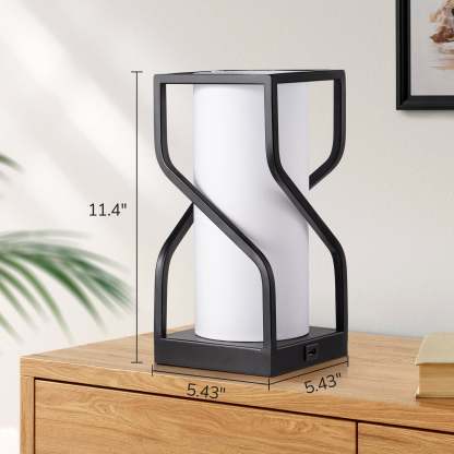 EDISHINE Metal USB Table Lamp, White-HWTL12A