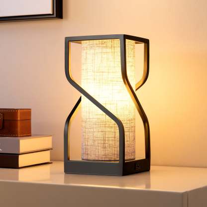 EDISHINE Metal USB Table Lamp, Beige-HWTL12B
