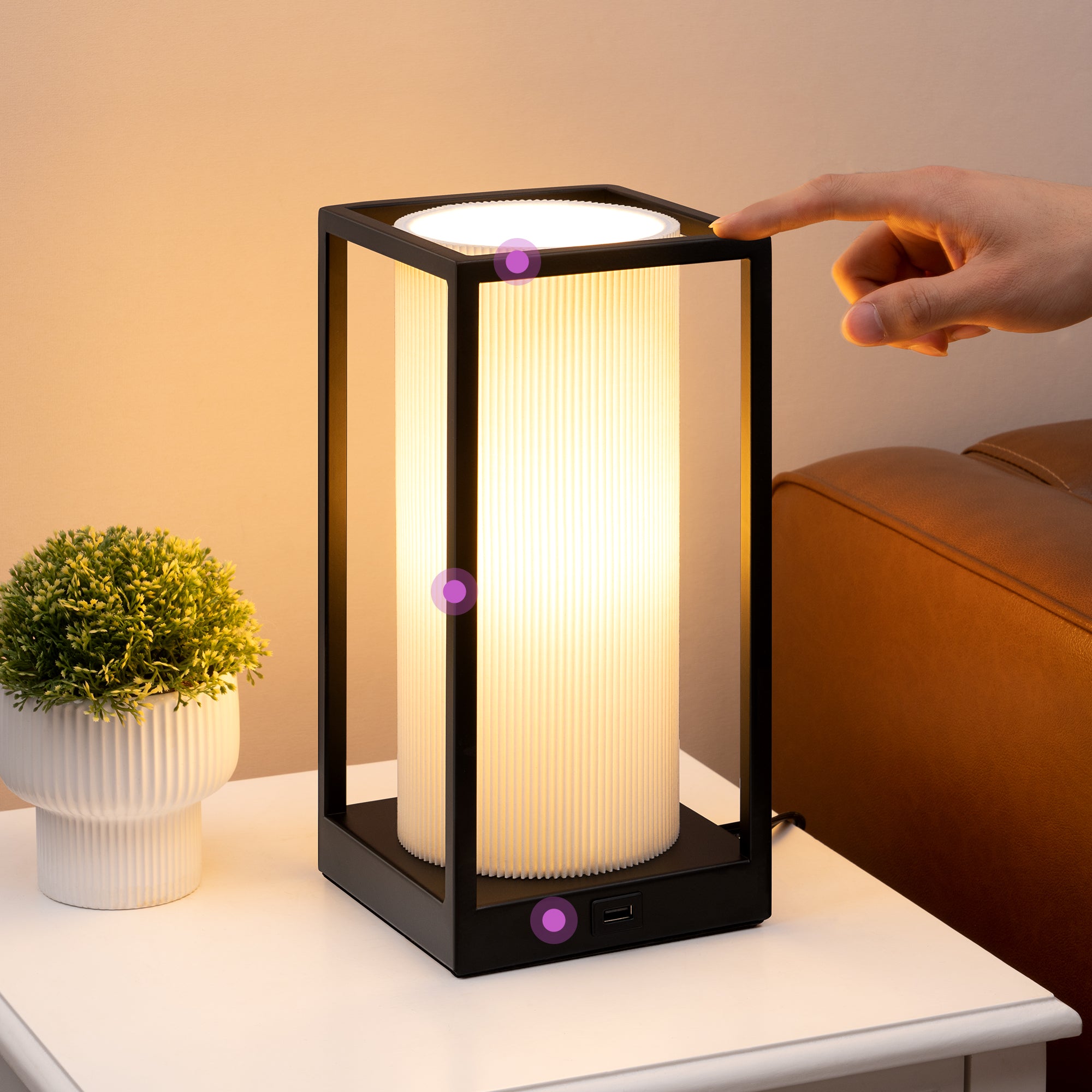 EDISHINE Metal USB Table Lamp-HWTL12D
