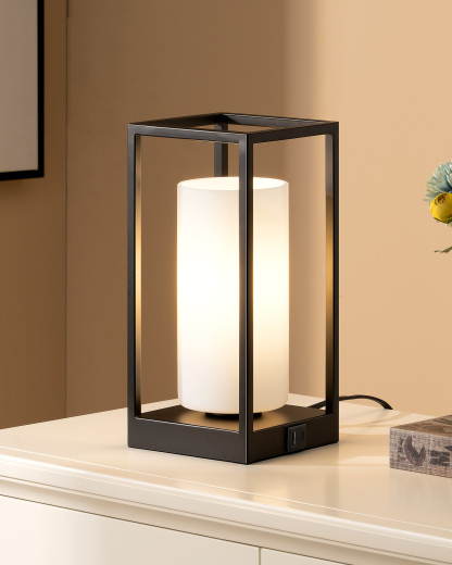 EDISHINE Dimmable Table Lamp With Touch Control And Usb Ports-HWTL12E