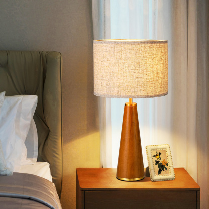 EDISHINE Solid Wood Base Table Lamp-HWTL15A