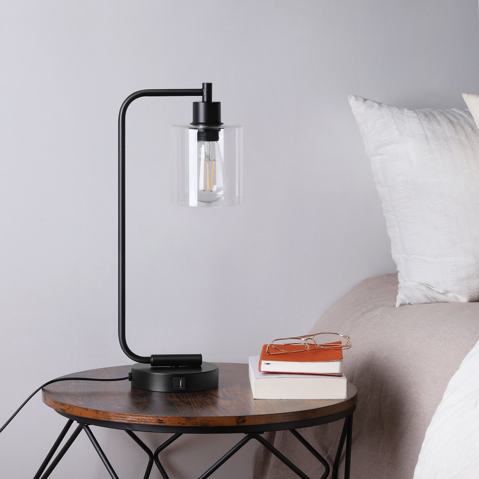 EDISHINE Dimmable Table Lamp with USB,Touch Control-HLTL02N