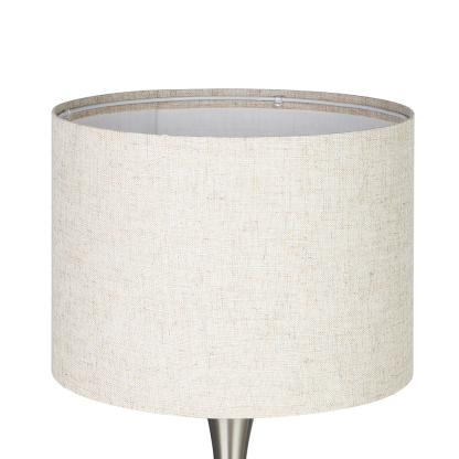 EDISHINE 20.7" Brushed Nickel Table Lamp Set with USB (Set of 2)-HLTL06F