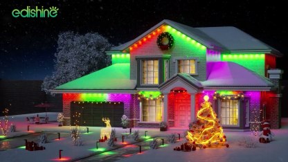 EDISHINE 120ft Permanent Outdoor Lights with App/Remote-HOEL01B