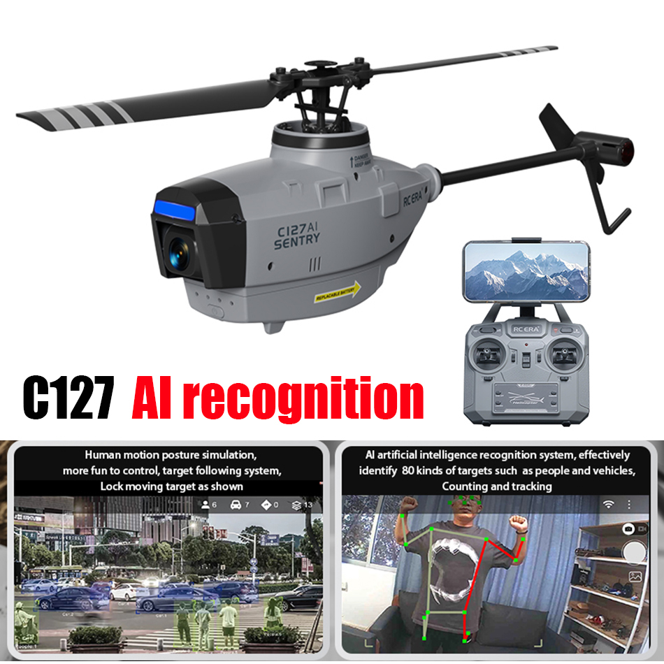 RC ERA C127 AI Recognition Mini RC Helicopter with 1080P Camera - RTF