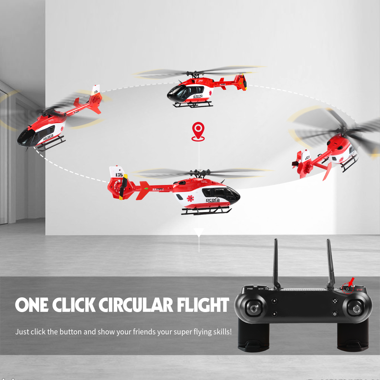 RC ERA C159 Pro EC135 One Click Circular Flight RC Helicopter - RTF