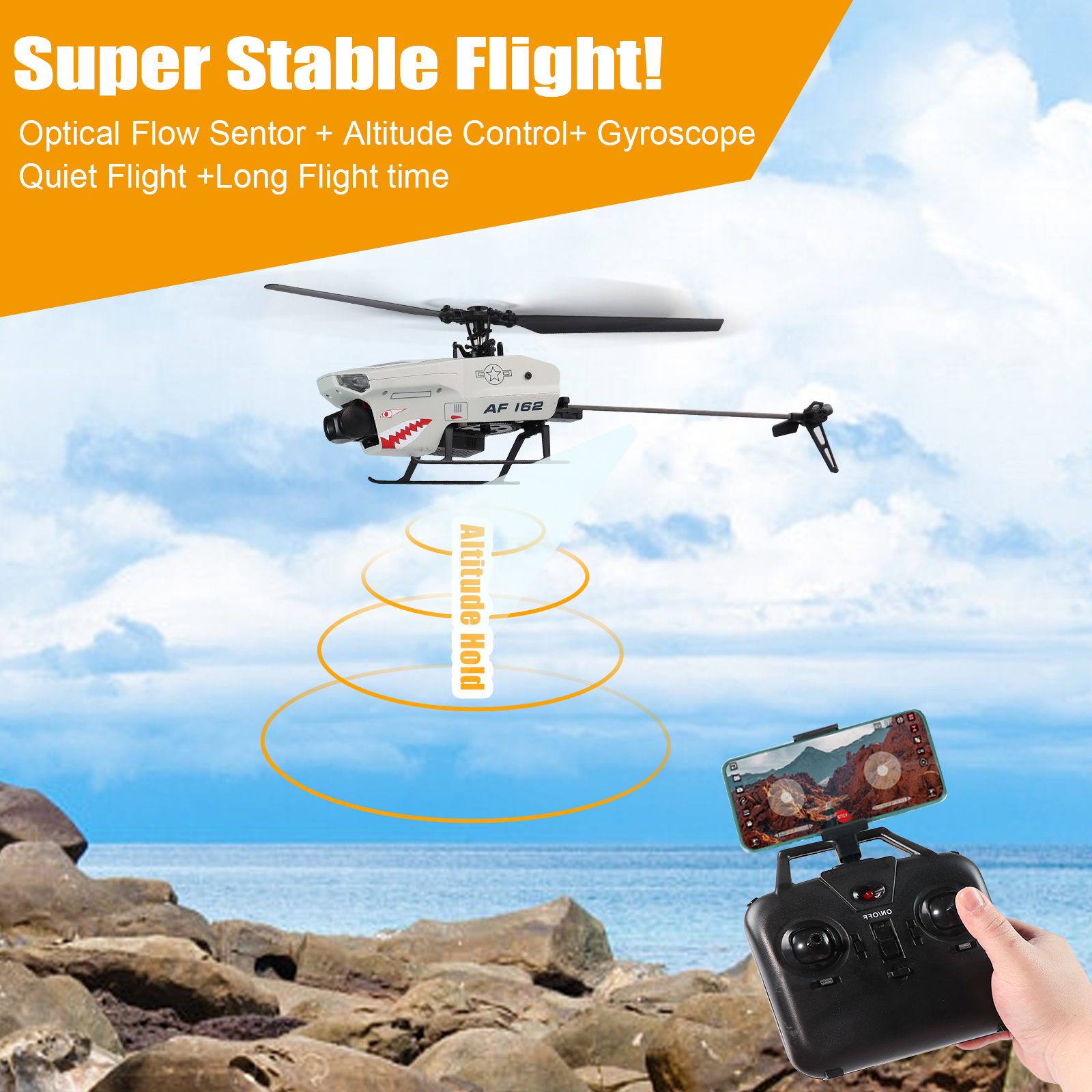 RC ERA A26 100 Size Optical Flow Positioning RC Helicopter with WiFi Camera -RTF