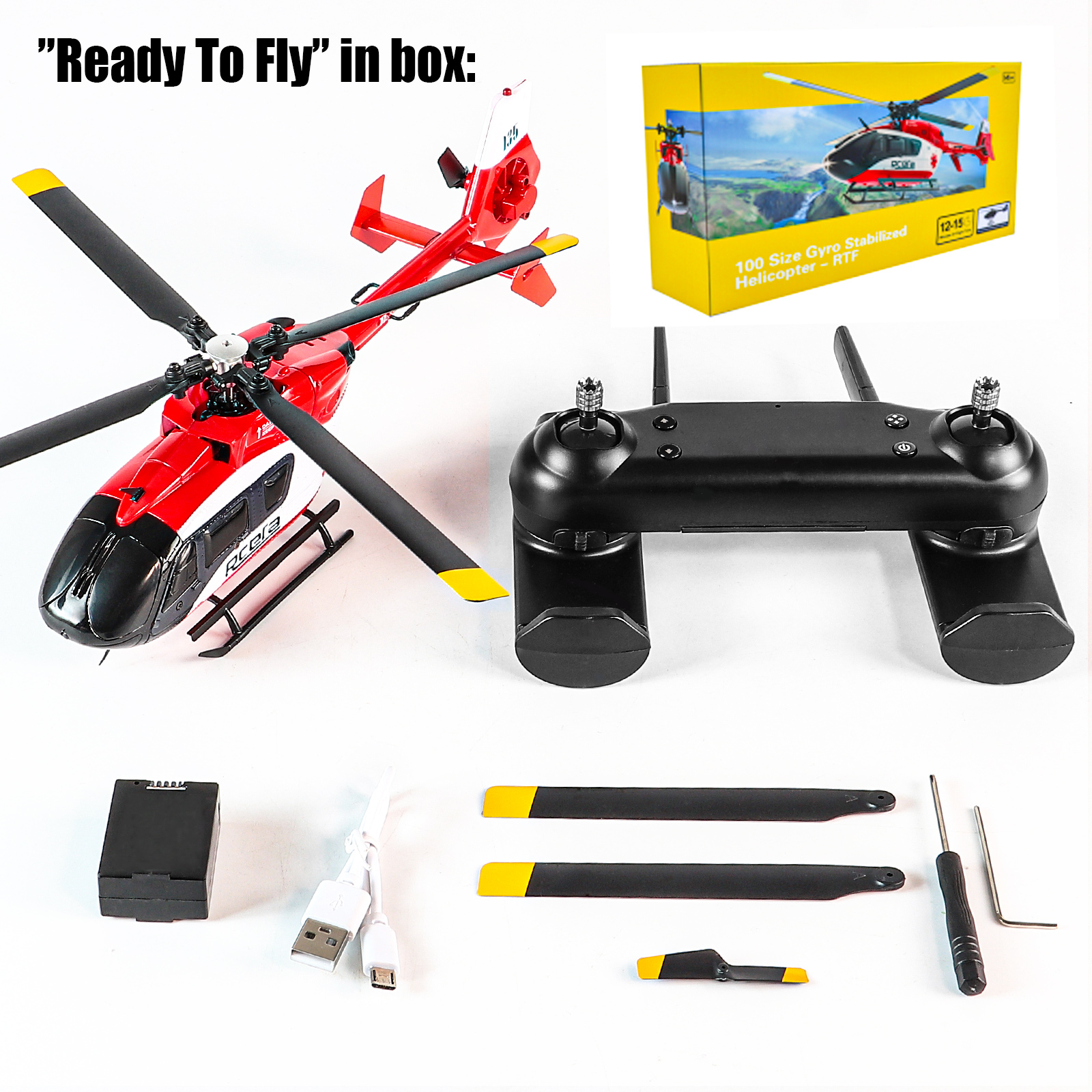 RC ERA C159 Pro EC135 One Click Circular Flight RC Helicopter - RTF