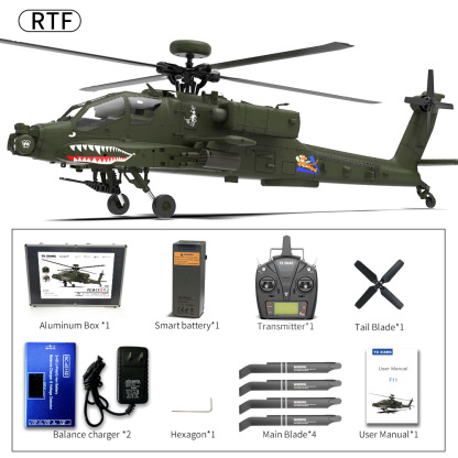 YuXiang F11 Apache AH-64 3D/6G 6-Axis Gyro RC Helicopter