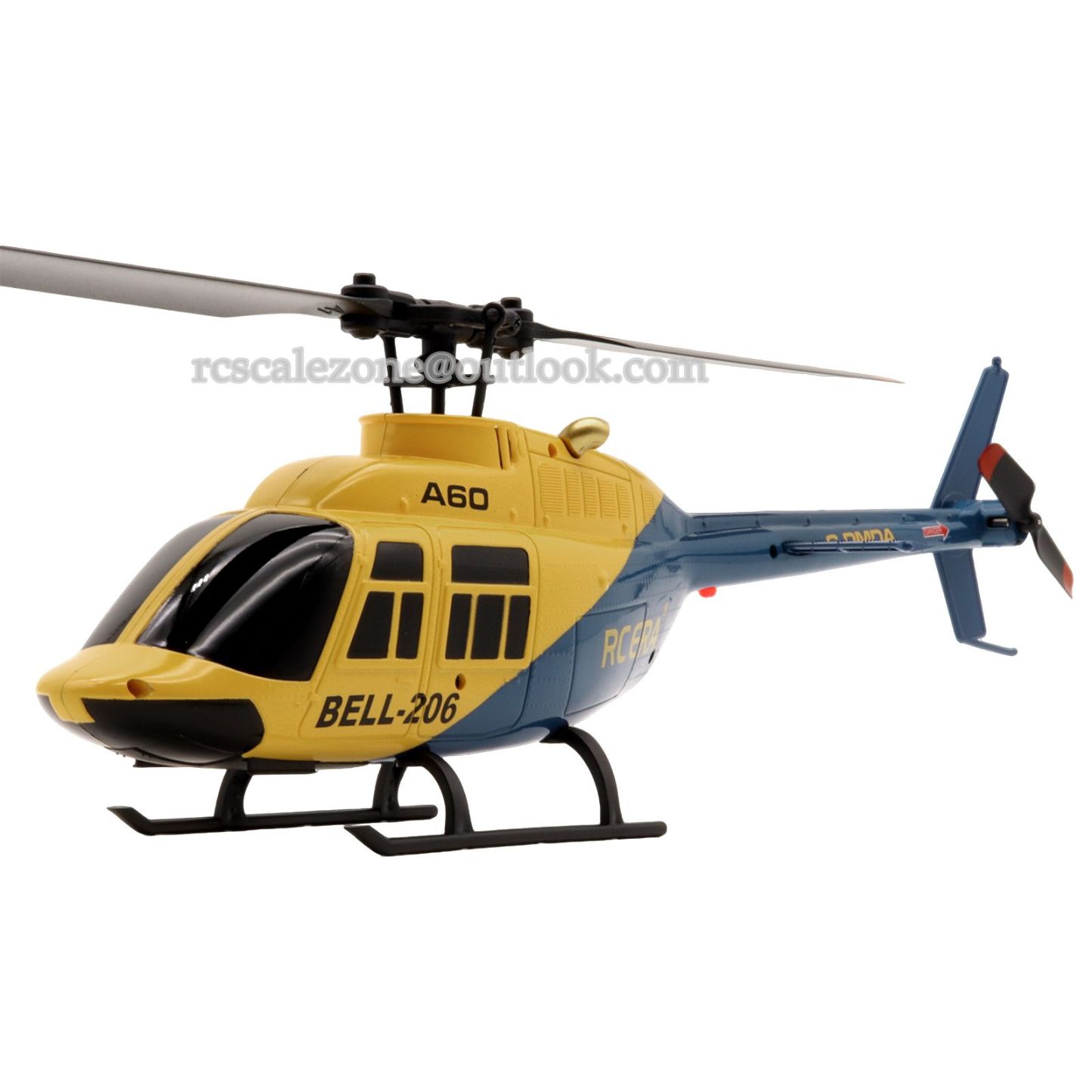 RC Scale Zone A60 Mini Bell206 Gyro Stabilized Helicopter