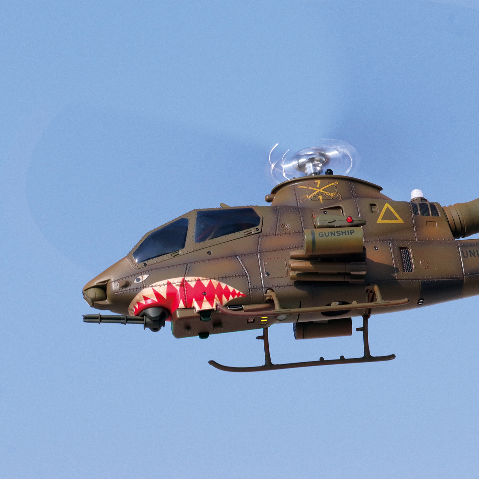 YUXIANG F112S AH-1 Cobra Green Weathered GPS Stabilized Helicopter - RTF