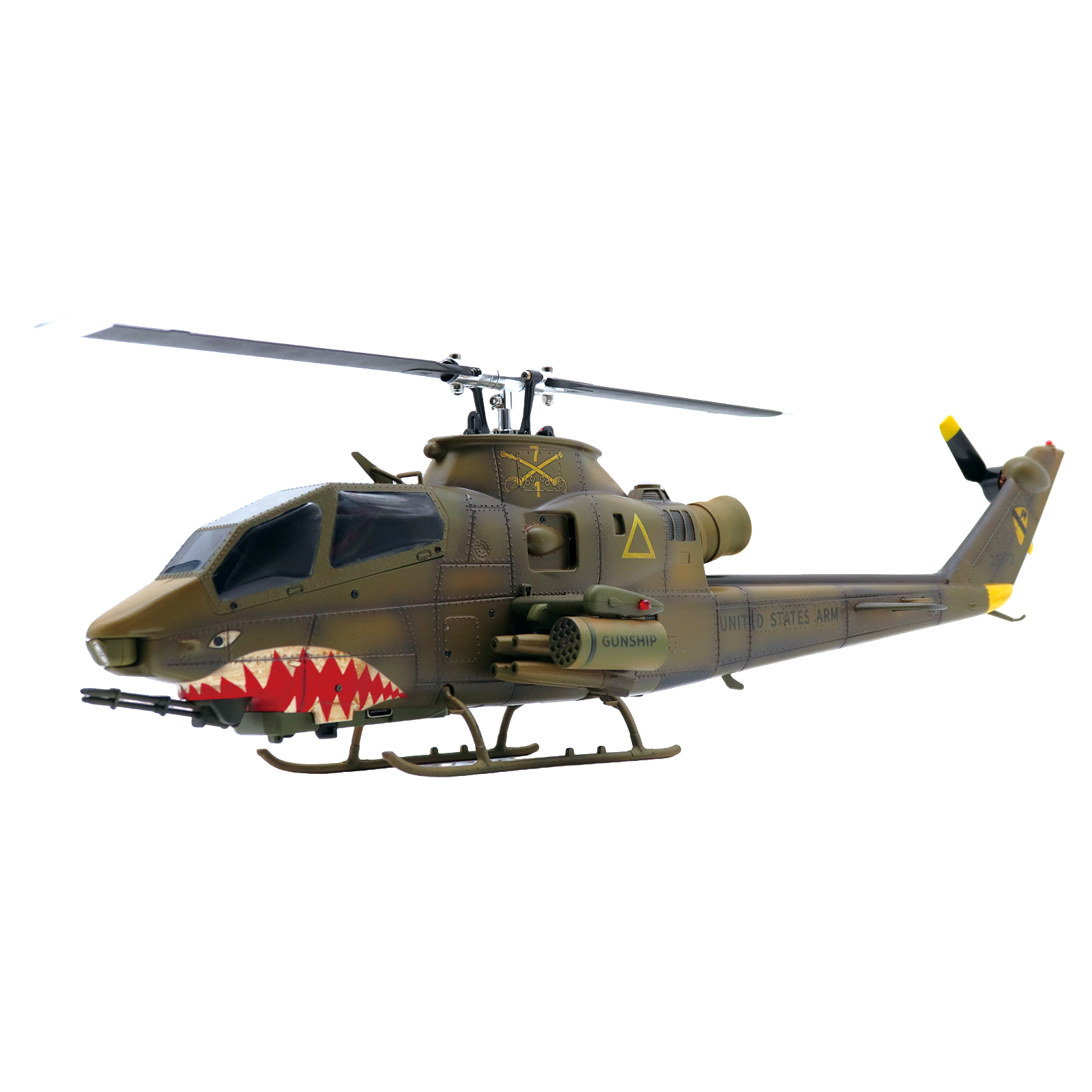 YUXIANG F112S AH-1 Cobra Green Weathered GPS Stabilized Helicopter - RTF