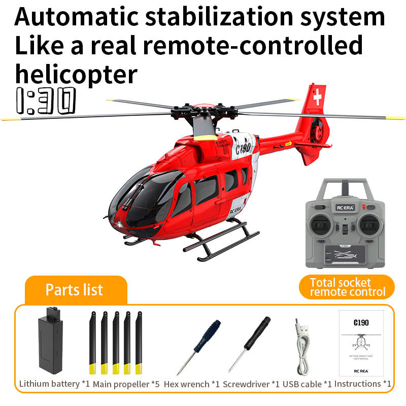 RC ERA C190 H145 150 Size Gyro Stabilized RC Helicopter - RTF