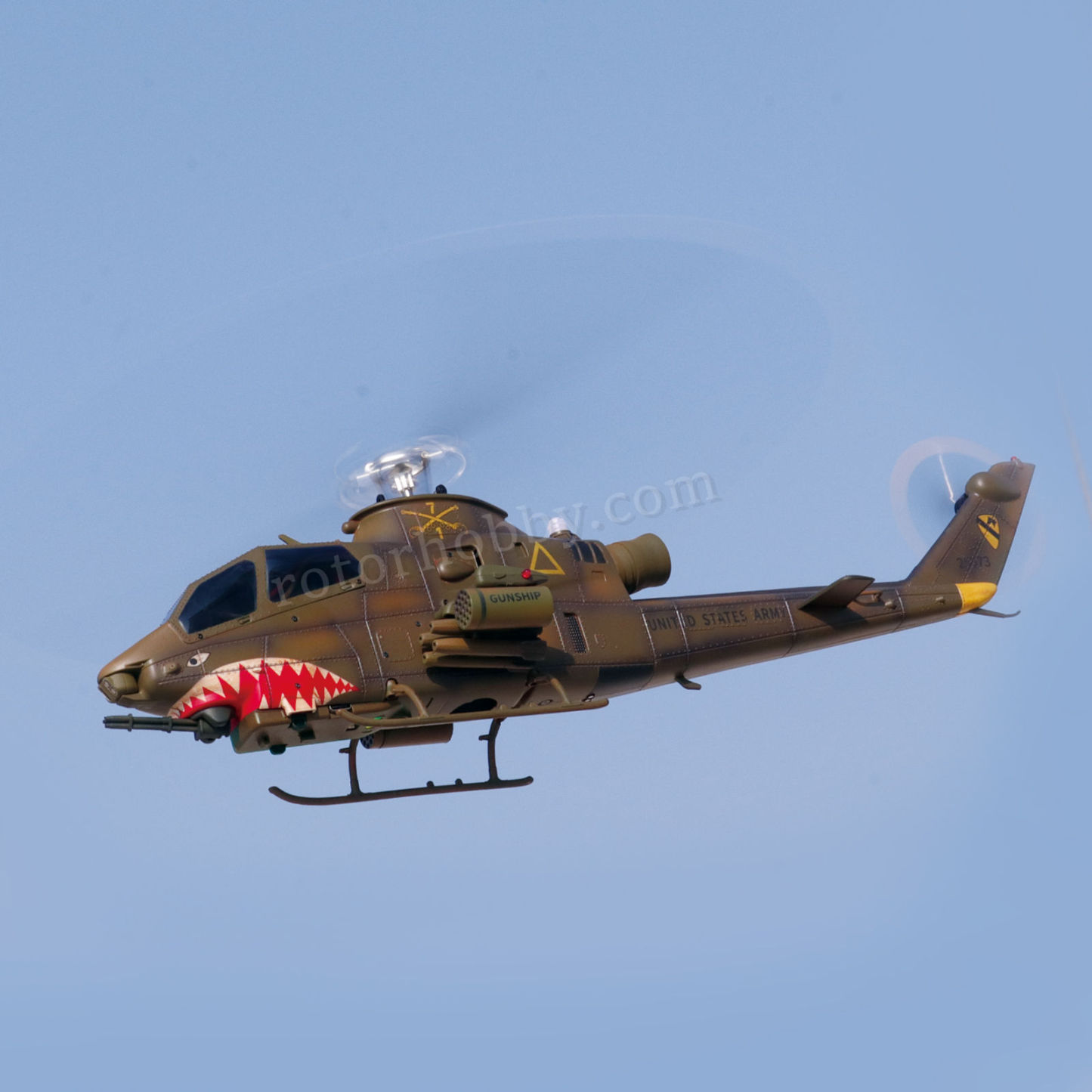 YUXIANG F112S AH-1 Cobra Green Weathered GPS Stabilized Helicopter - RTF