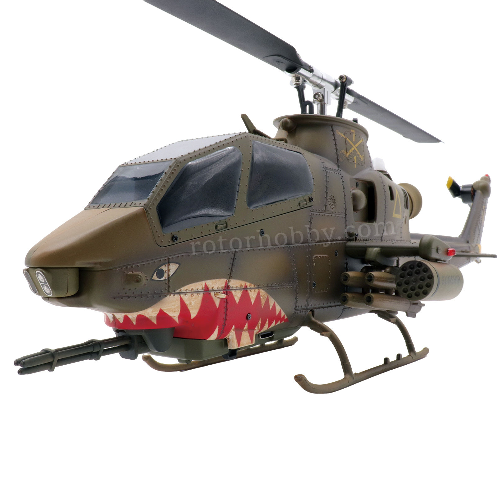 YUXIANG F112S AH-1 Cobra Green Weathered GPS Stabilized Helicopter - RTF