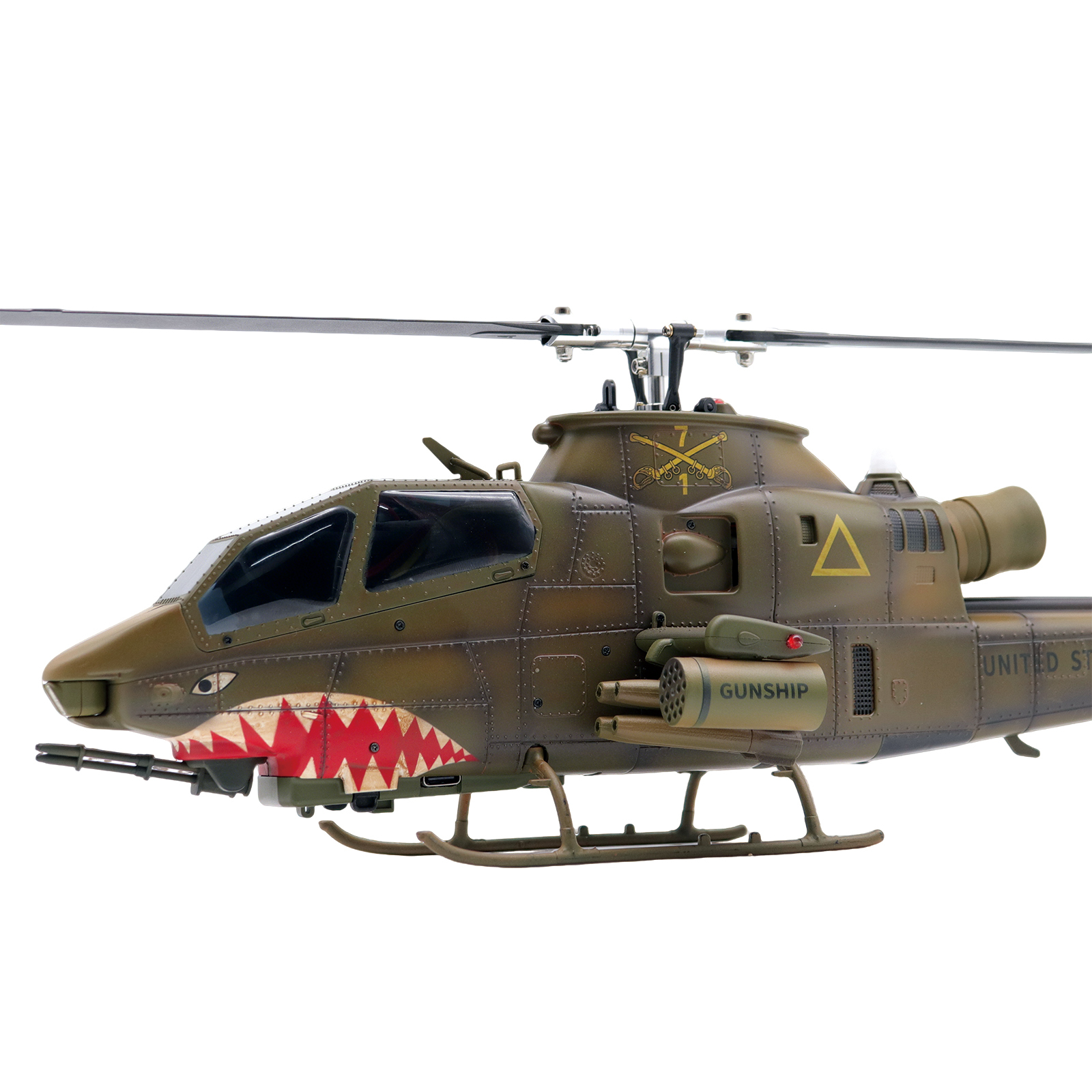 YUXIANG F112S AH-1 Cobra Green Weathered GPS Stabilized Helicopter - RTF