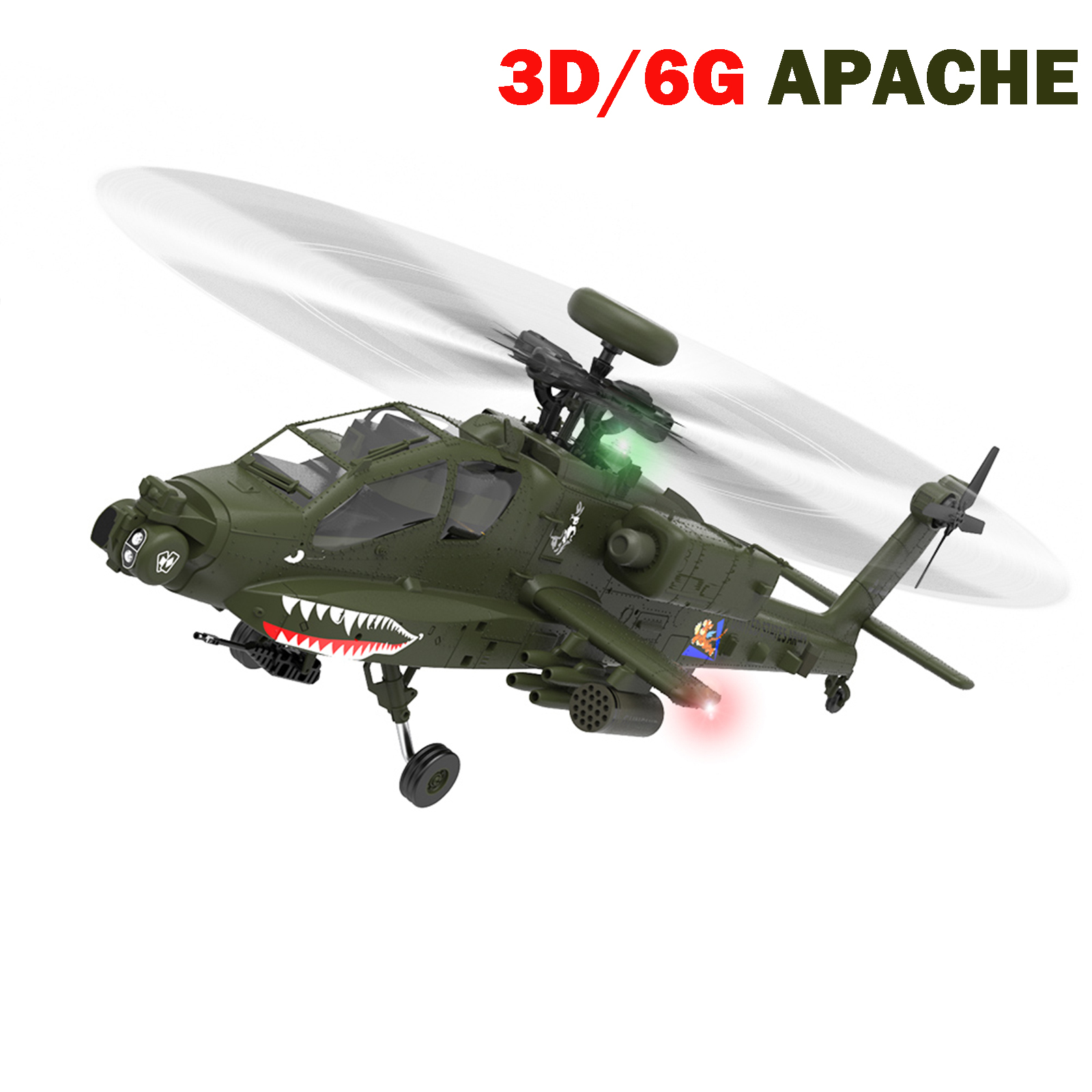 YuXiang F11 Apache AH-64 1:32 3D/6G 6-Axis Gyro RC Helicopter