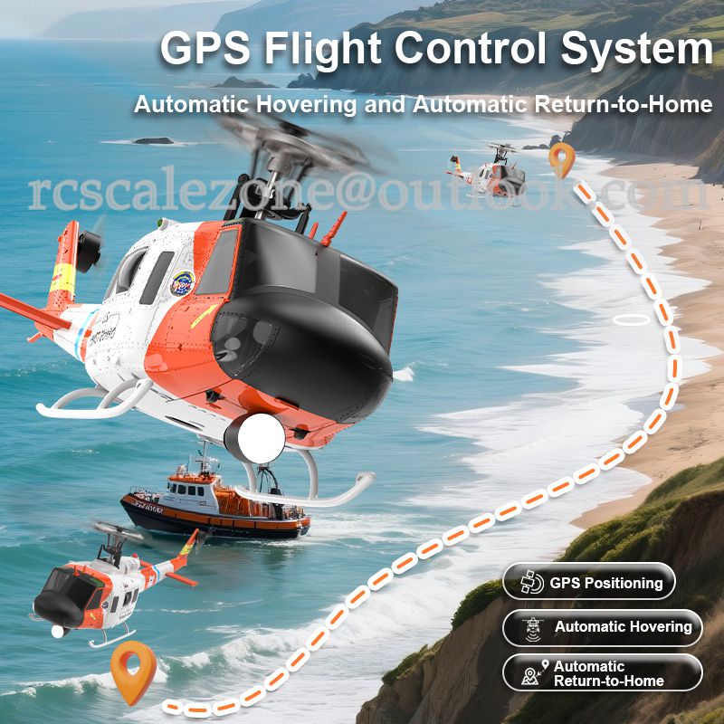 YUXIANG F07S UH-1D Huey GPS Stabilized Helicopter